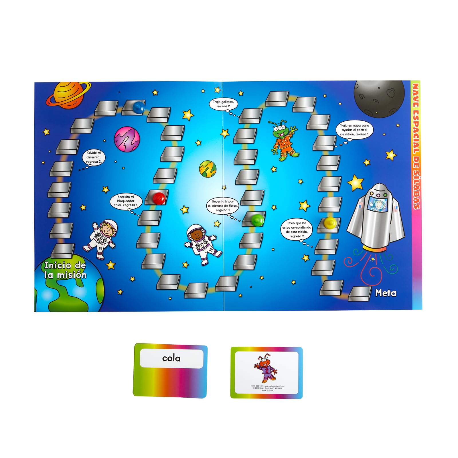 Really Good Stuff Centro de Aprendizaje: Nave Espacial de S?labas (Spanish Syllable Spaceship) - Image 4