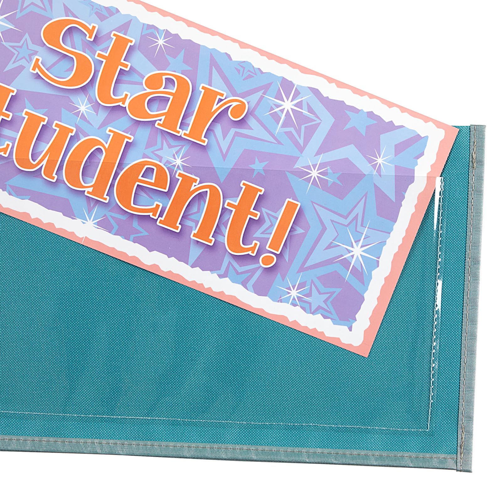 Really Good Stuff Chair Toppers - Set of 2, Light Blue with Gray Piping, 17" x 8", with 12 Double-Sided Cards - Image 3