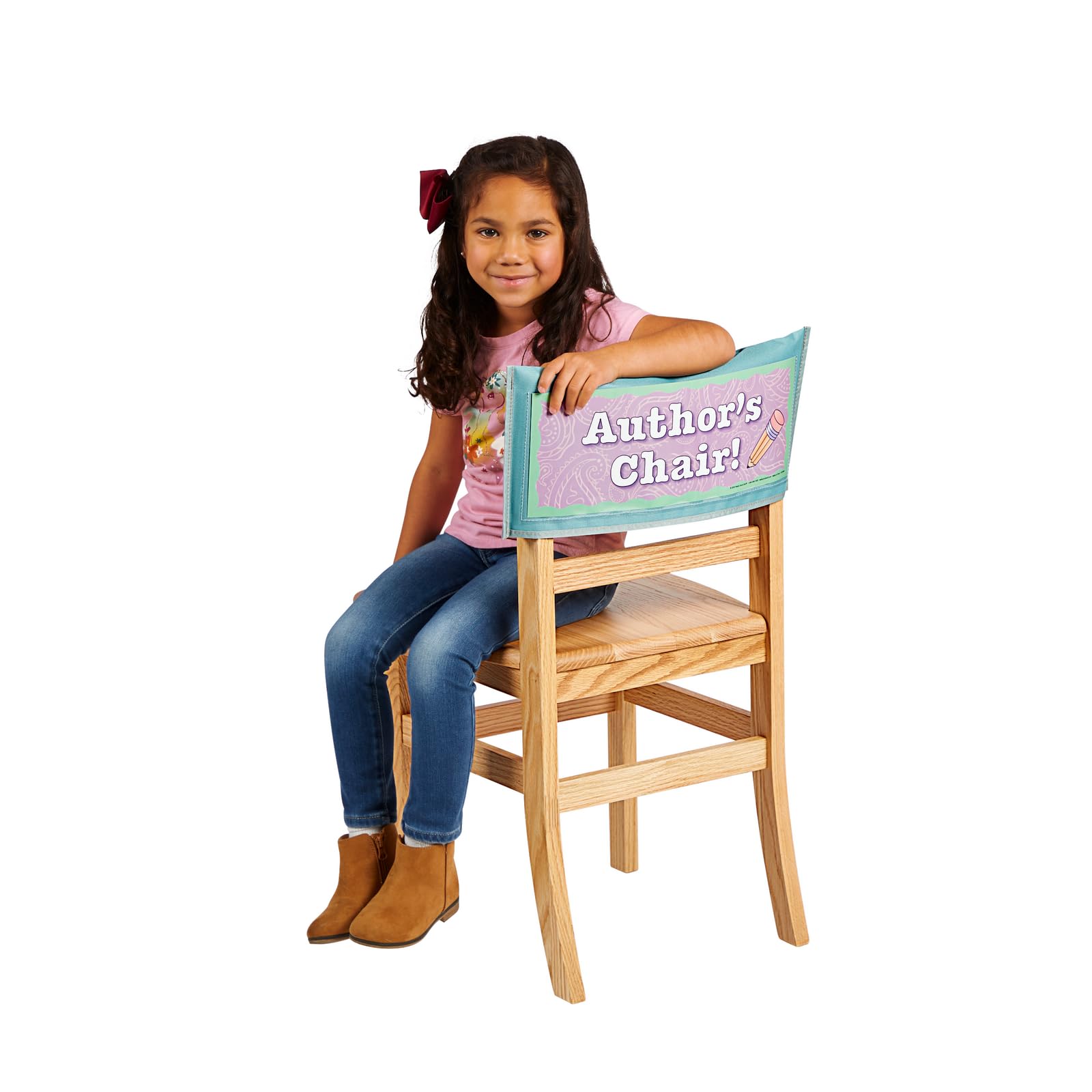 Really Good Stuff Chair Toppers - Set of 2, Light Blue with Gray Piping, 17" x 8", with 12 Double-Sided Cards - Image 5