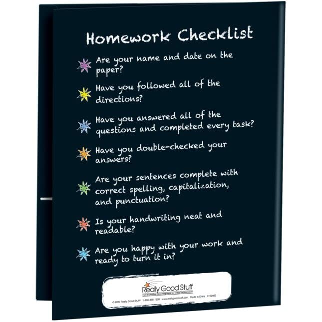 Really Good Stuff Chalkboard Motif Homework Folders - 12 folders - Image 3