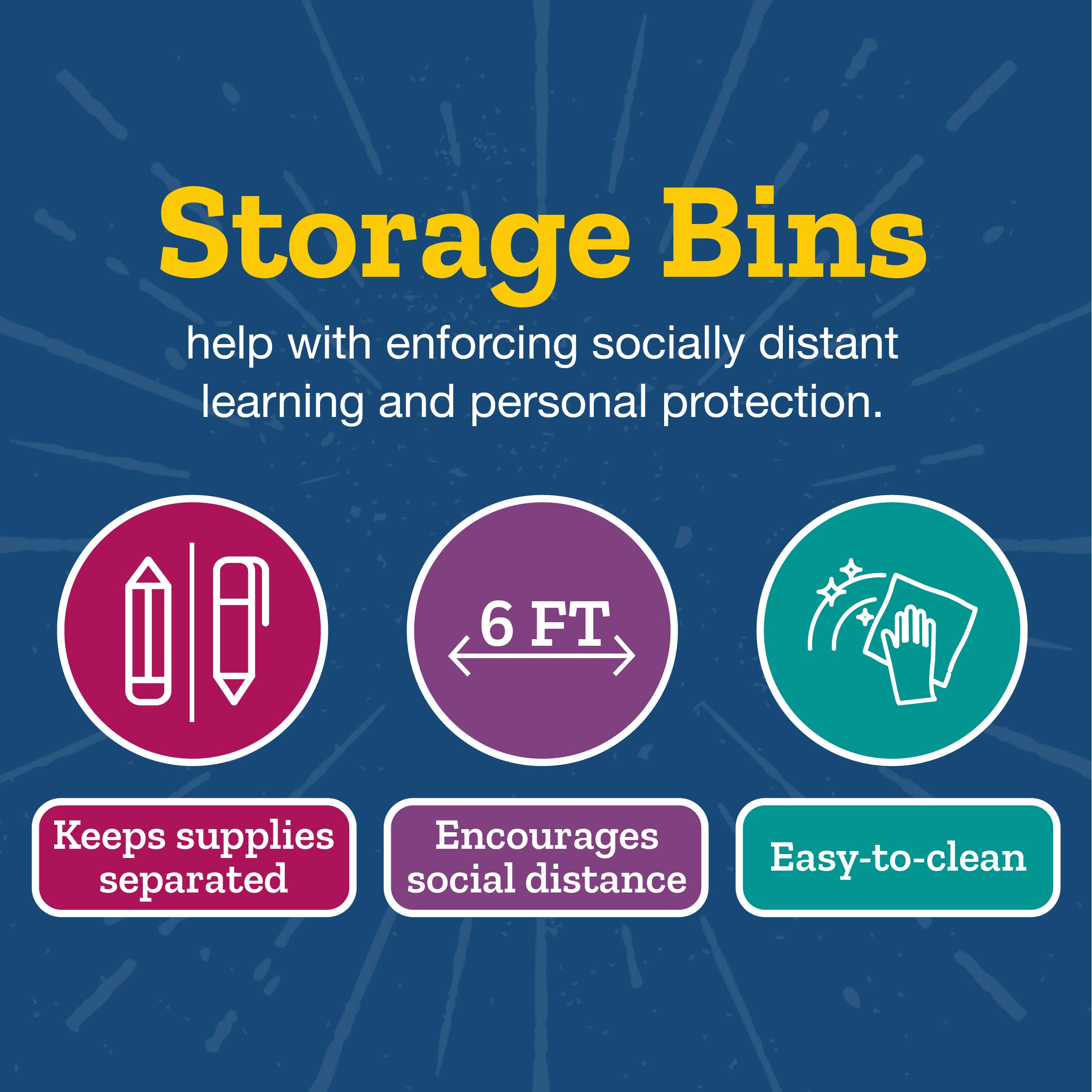 Really Good Stuff Single-Color Picture Book Classroom Library Bins with Dividers, 13.5" x 13.5" x 7.75", 4 Pack, Pebble - Image 6
