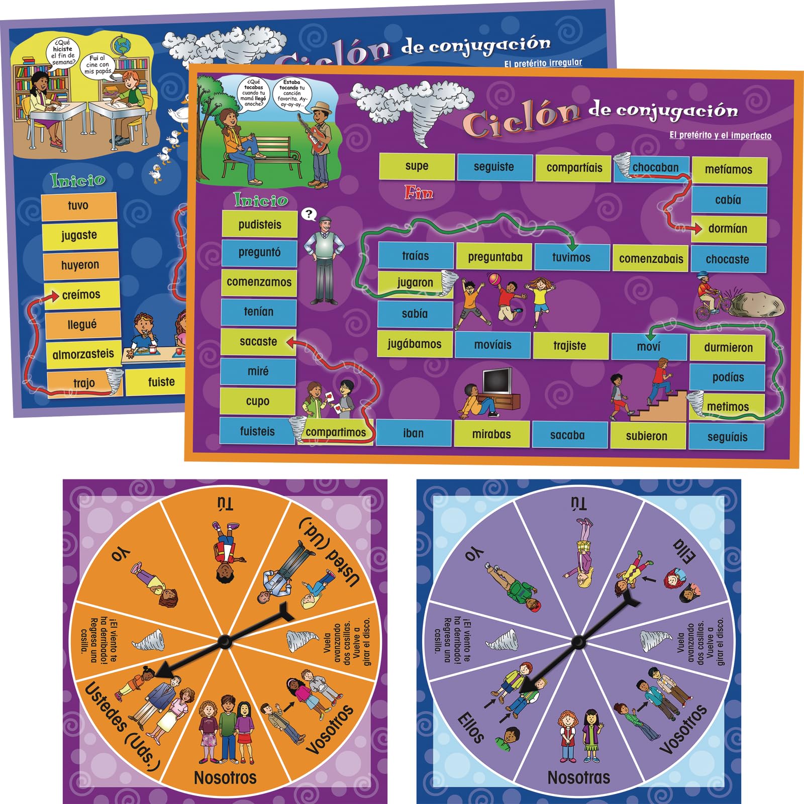 Really Good Stuff Cicln de conjugacin (Spanish Conjugation Game Boards)