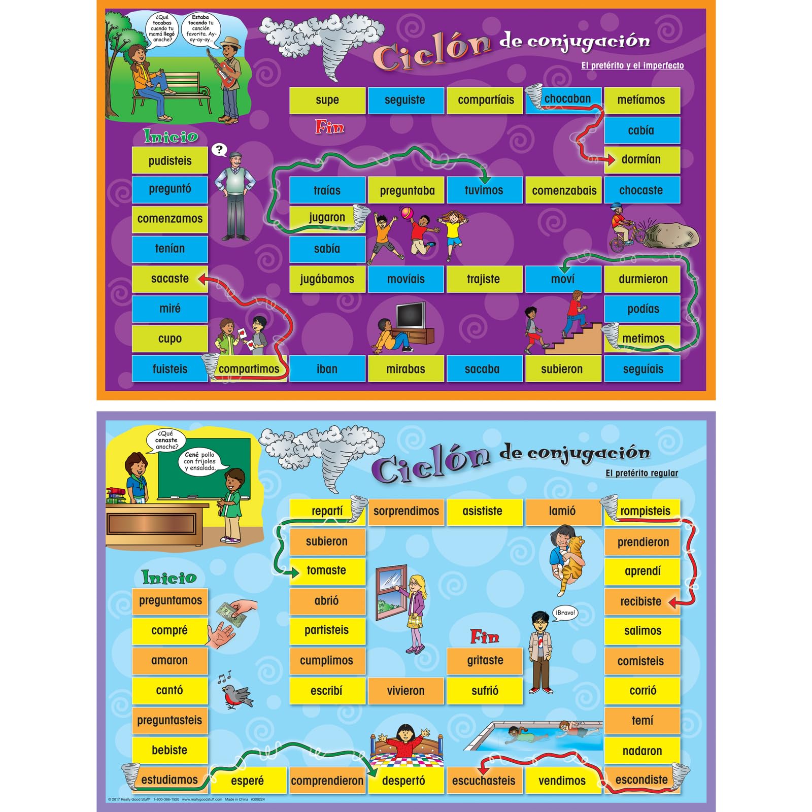 Really Good Stuff Cicln de conjugacin (Spanish Conjugation Game Boards) - Image 3