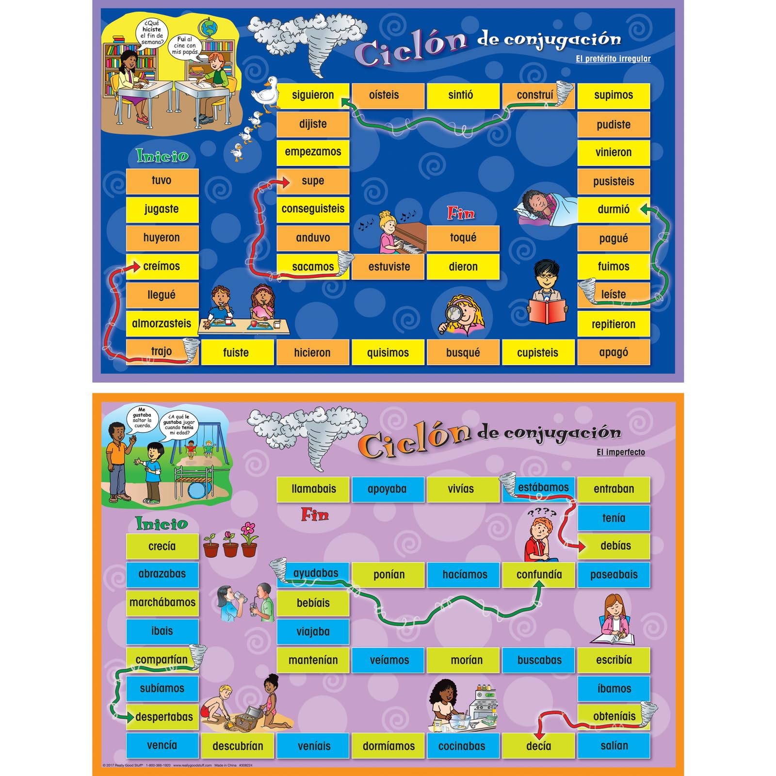 Really Good Stuff Cicln de conjugacin (Spanish Conjugation Game Boards) - Image 4
