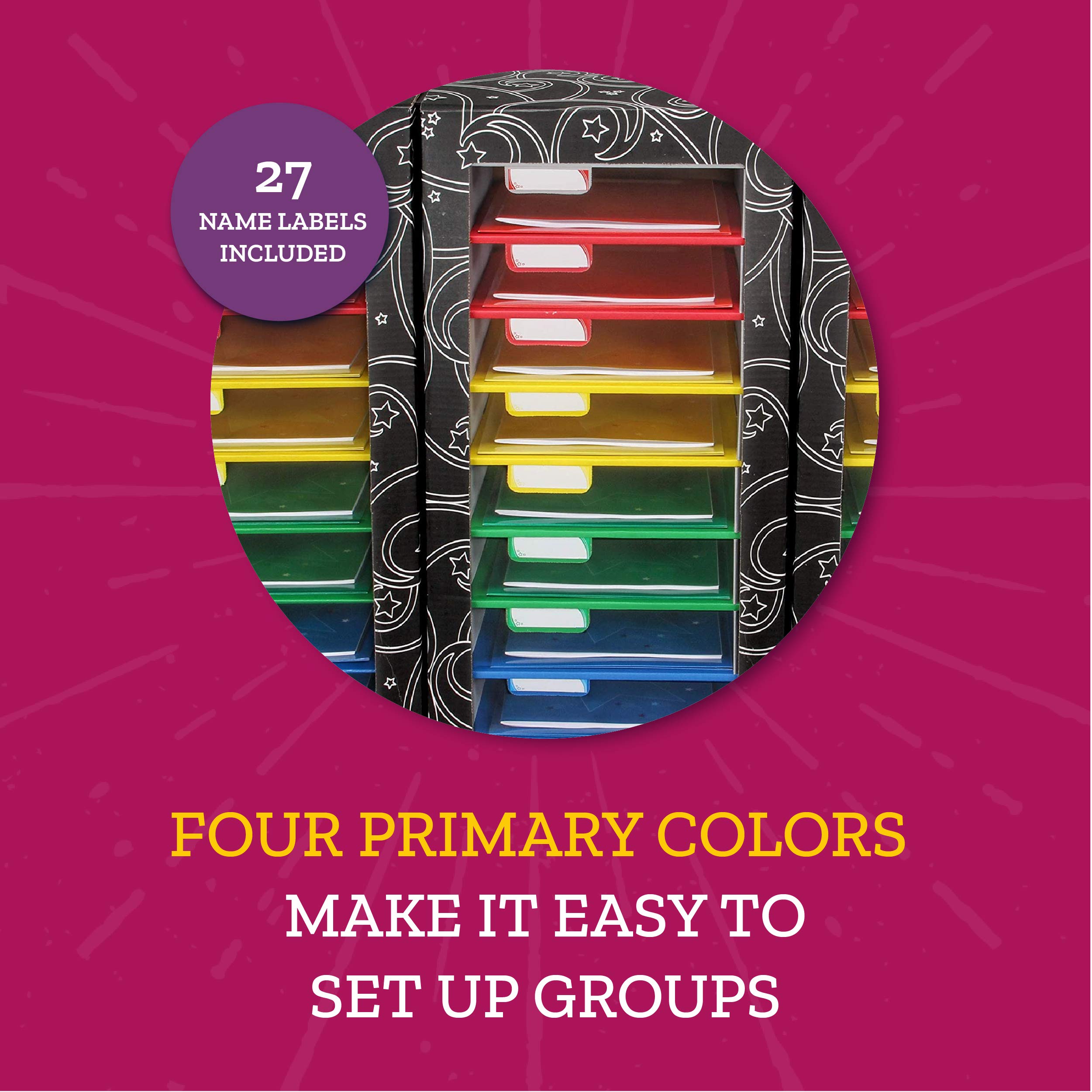 Really Good Stuff Classroom Mail Center - 27 Slots, Black - Office Mailboxes, Mail Sorter, Classroom Organization, Mailbox Organizer for Students and Teachers - Image 4