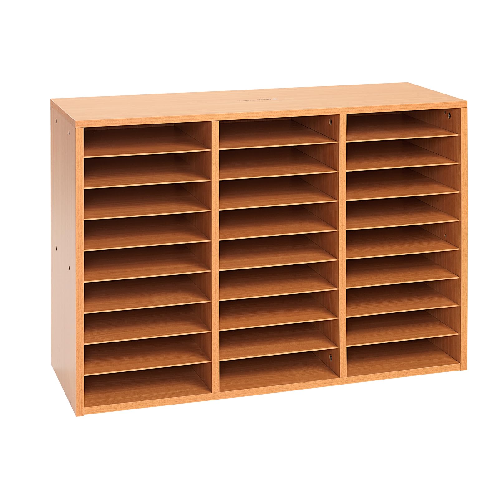 Really Good Stuff Classroom Oak Mail Center - 27 Slots - 32" W x 12" D x 23½" H | Office Mailboxes, Mail Sorter, Organizer, Mailbox for Students, Teachers