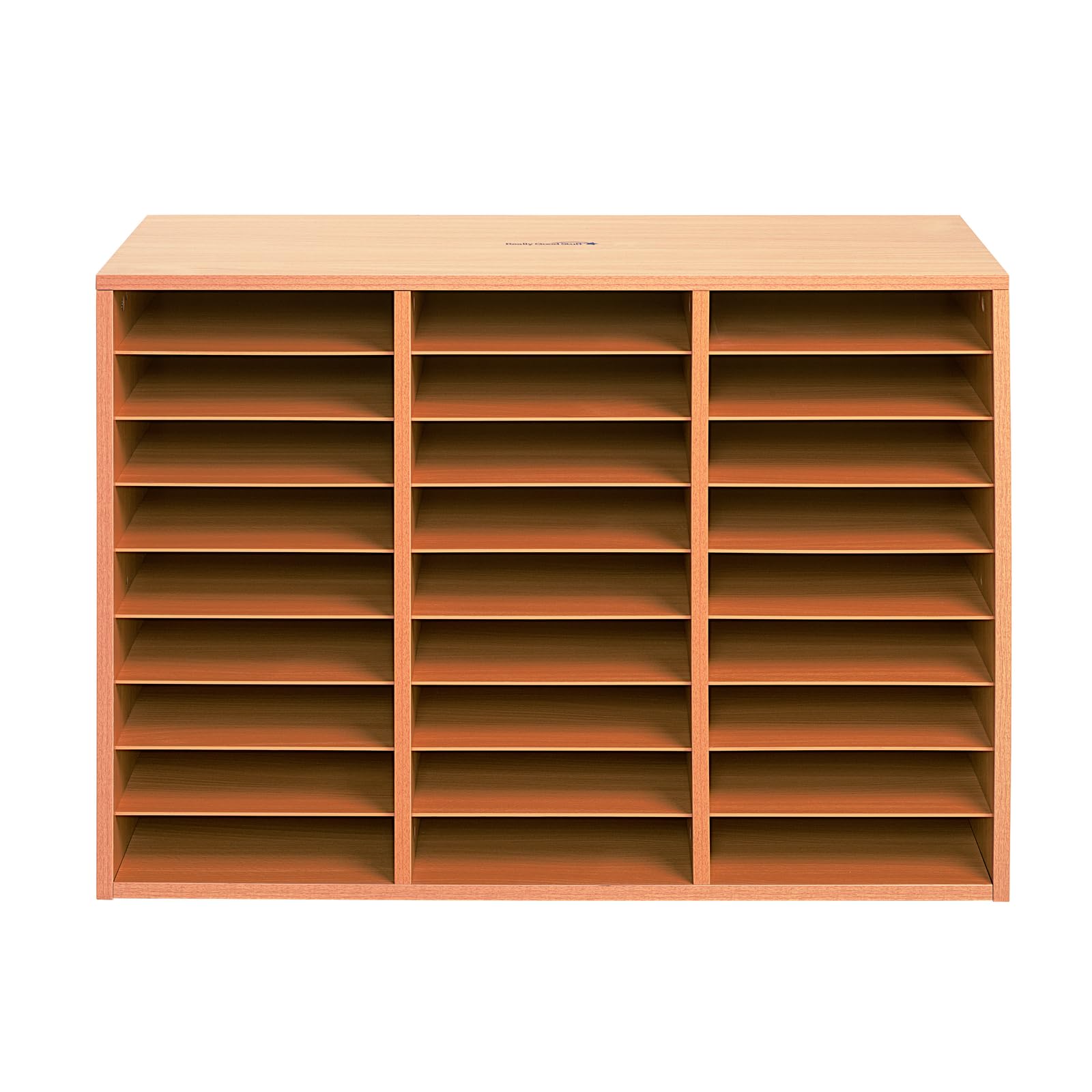 Really Good Stuff Classroom Oak Mail Center - 27 Slots - 32" W x 12" D x 23½" H | Office Mailboxes, Mail Sorter, Organizer, Mailbox for Students, Teachers - Image 7
