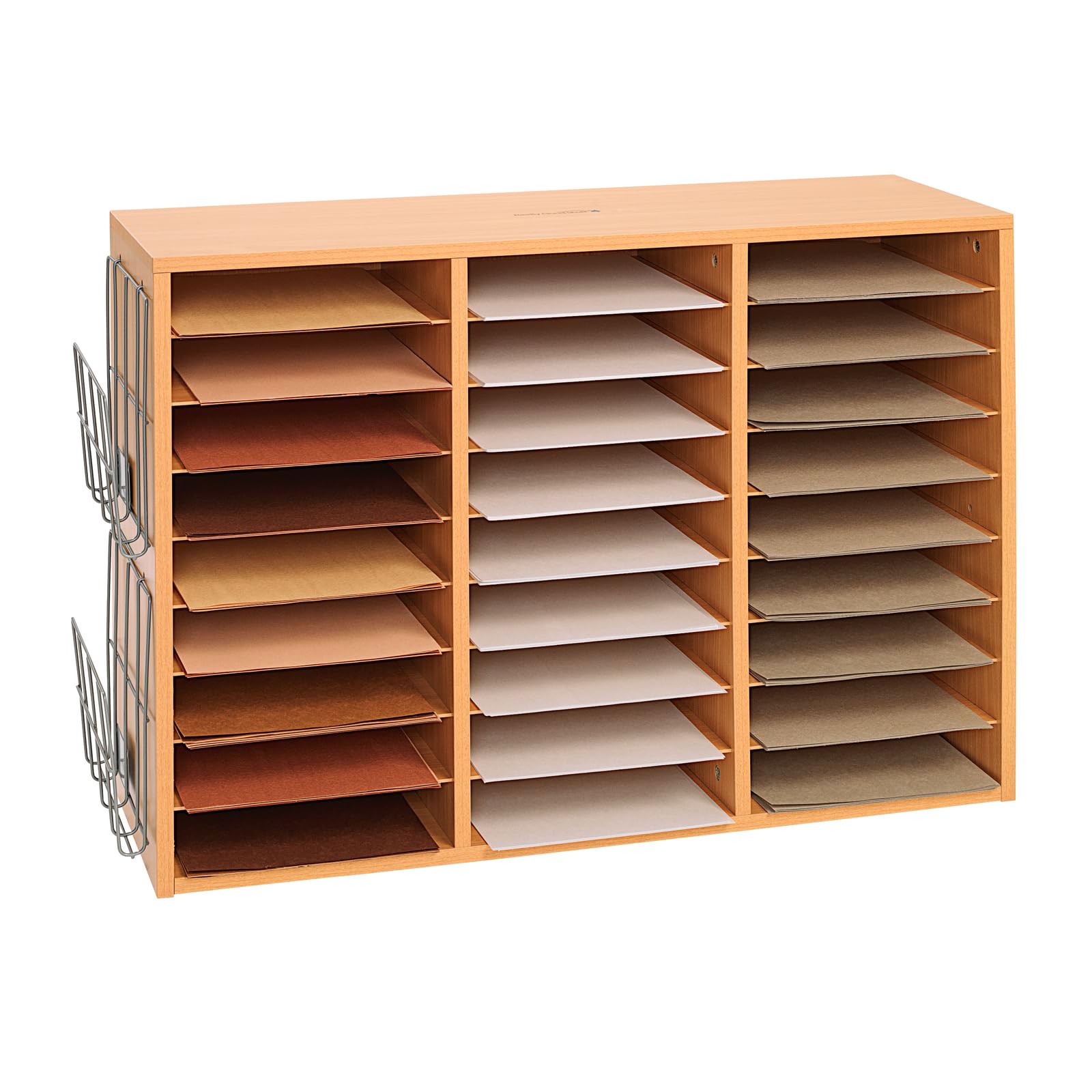Really Good Stuff Classroom Oak Mail Center with Wire Rack- 27 Slots - Office Mailboxes, Mail Sorter, Classroom Organization, Mailbox Organizer for Students and Teachers - Image 4
