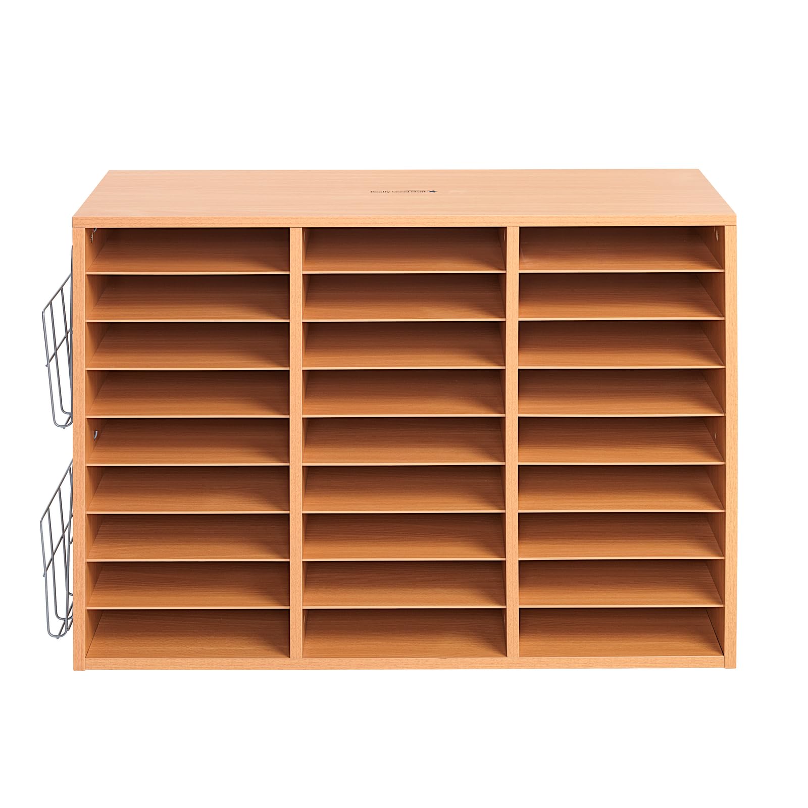 Really Good Stuff Classroom Oak Mail Center with Wire Rack- 27 Slots - Office Mailboxes, Mail Sorter, Classroom Organization, Mailbox Organizer for Students and Teachers - Image 7
