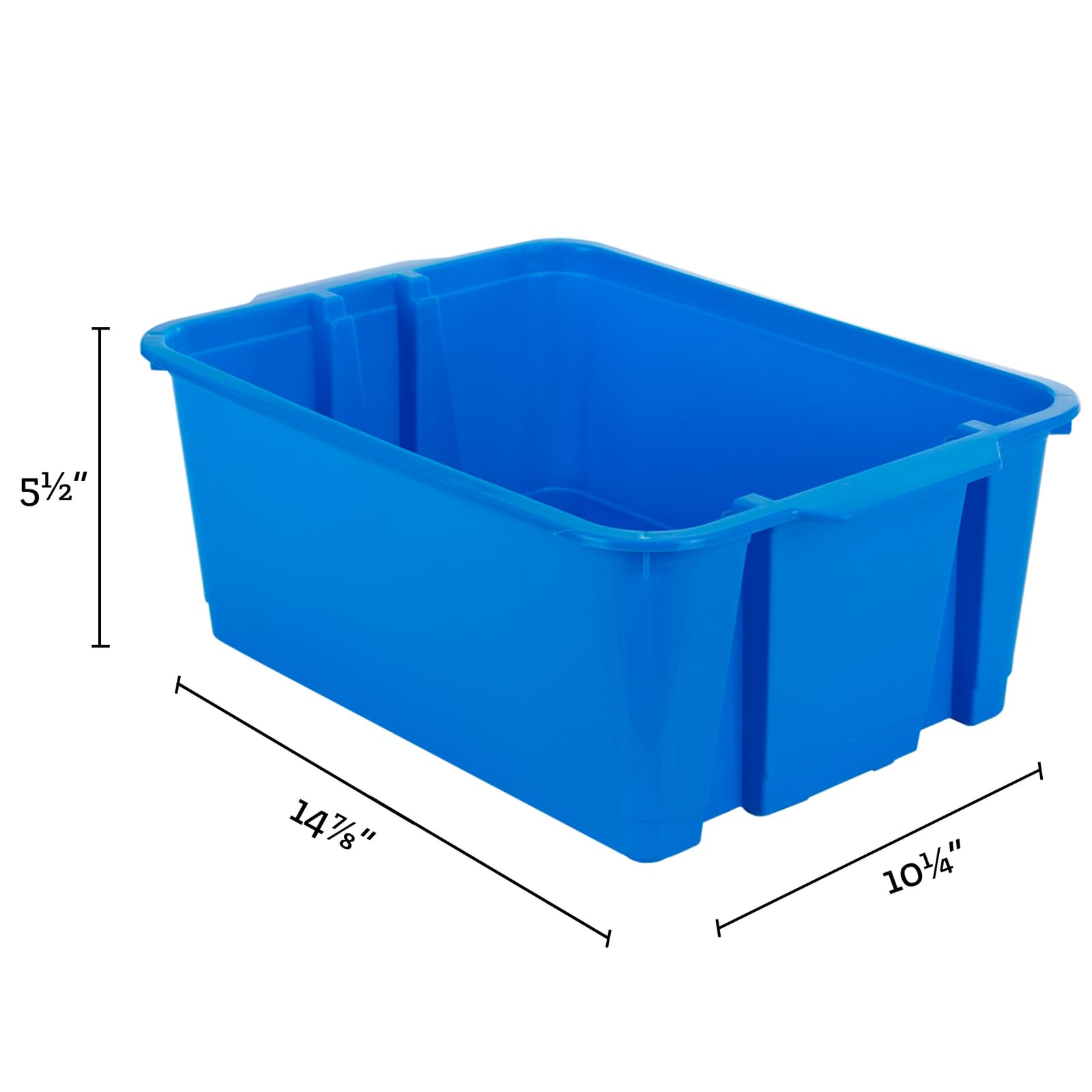 Really Good Stuff Classroom Stacking Bins (Blue) - Image 3