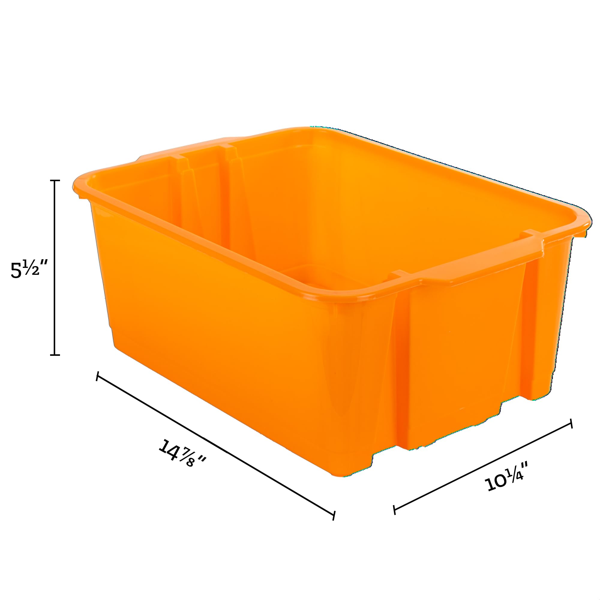 Really Good Stuff Classroom Stacking Bins - Neon - Set of 4 - Image 2