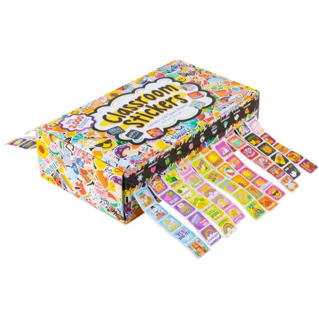 Really Good Stuff Classroom Stickers and Storage Box -2, 240 Pieces-Incentive, Motivational & Reward Stickers for Kids-Teacher Supplies for Classroom - Image 4