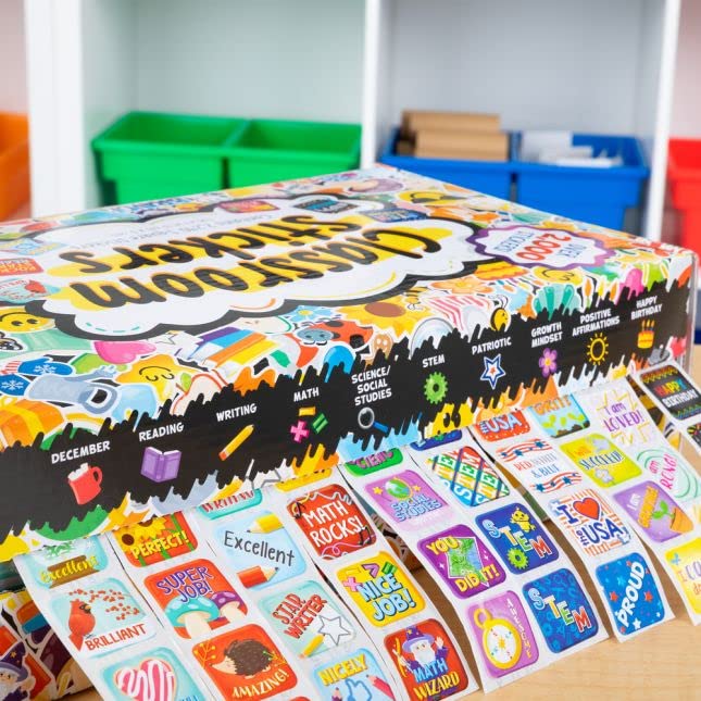 Really Good Stuff Classroom Stickers and Storage Box -2, 240 Pieces-Incentive, Motivational & Reward Stickers for Kids-Teacher Supplies for Classroom - Image 7