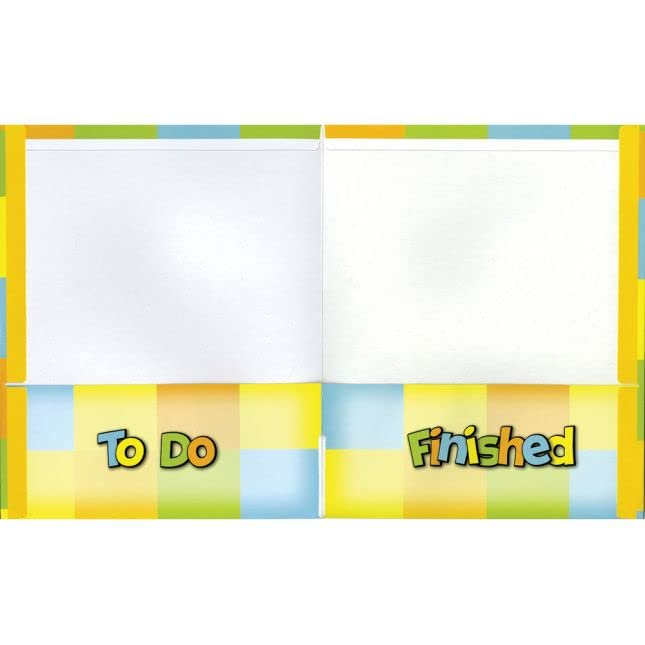 Really Good Stuff - Classwork Folders with 2 Pockets- 12 Pack, 9 1/2" by 12", Yellow, Laminated, Classroom Must Haves - Image 3