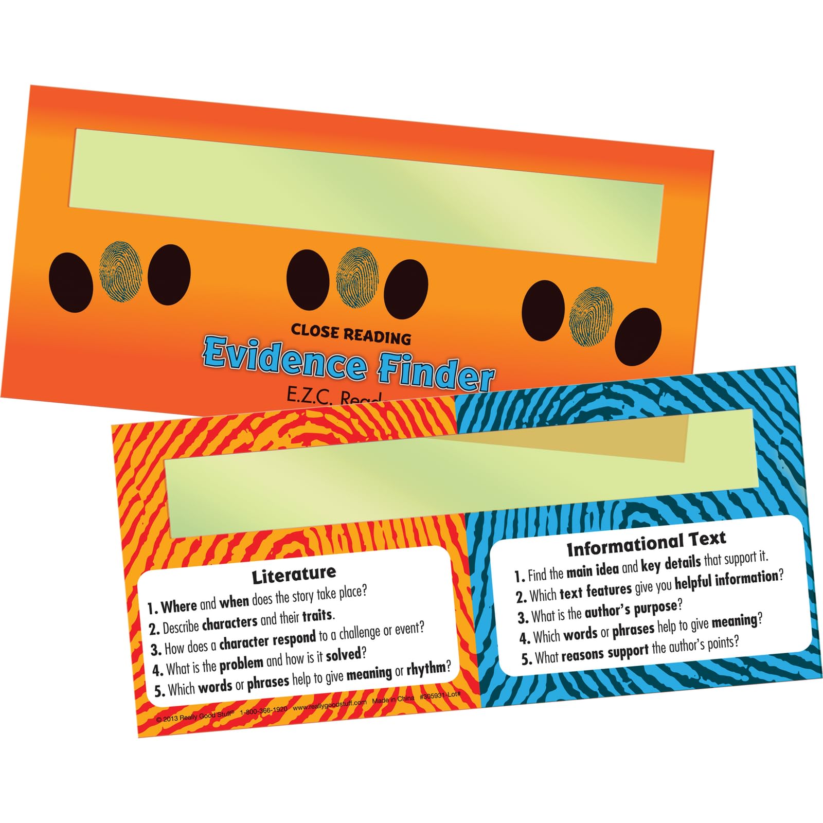 Really Good Stuff Close Reading Evidence Finder E.Z.C. Reader - 12 Readers