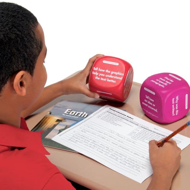 Really Good Stuff Comprehension Cubes - 4 Cubes Containing Comprehension Questions for 12 Non-Fiction and 12 Fiction - Image 3