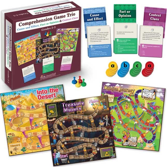 Really Good Stuff Comprehension Game Trios: Set of 4 - Grades 2-5 - Image 4