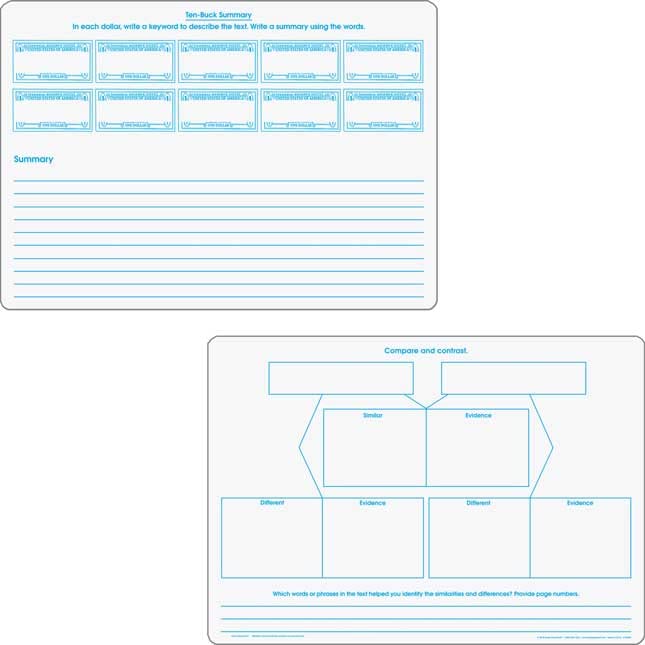 Really Good Stuff Comprehension Graphic Organizer Dry Erase Boards Text Evidence Set - Image 3