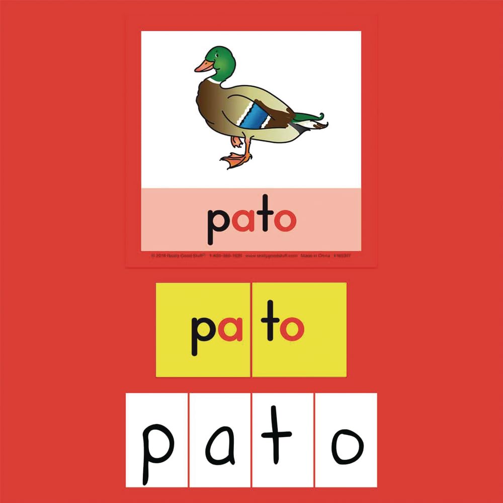 Really Good Stuff Construcci?n de palabras Tapetes, tarjetas y letras (Spanish Word Building Mats, Cards, and Letter Tiles) - 1 Multi-Item kit - Image 4