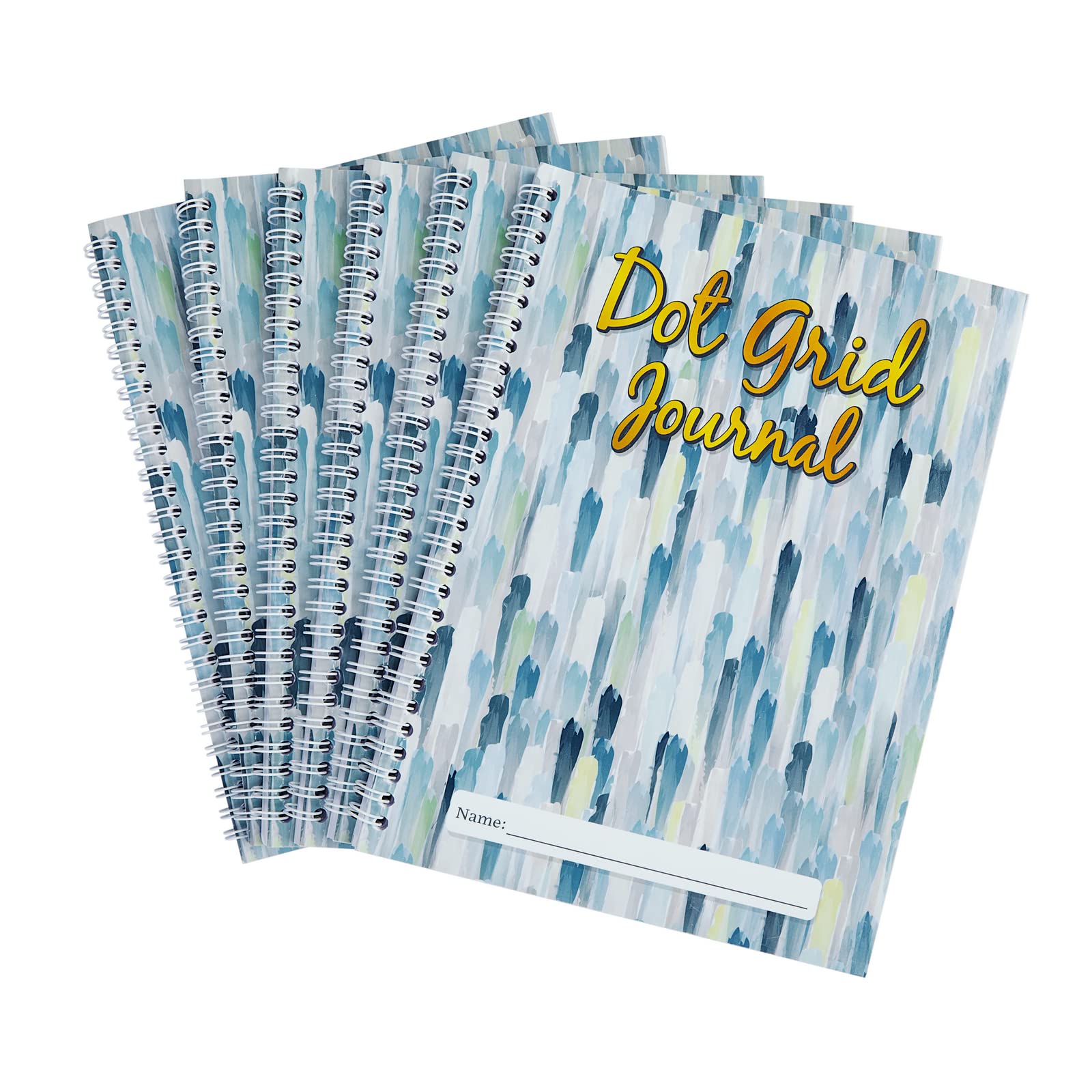 Really Good Stuff Cool and Calm Dot Grid Spiral Journals - Set of 6 - Image 4