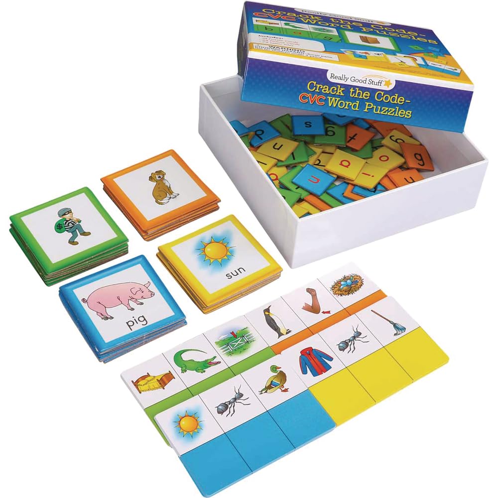Really Good Stuff Crack The Code CVC Word Puzzles
