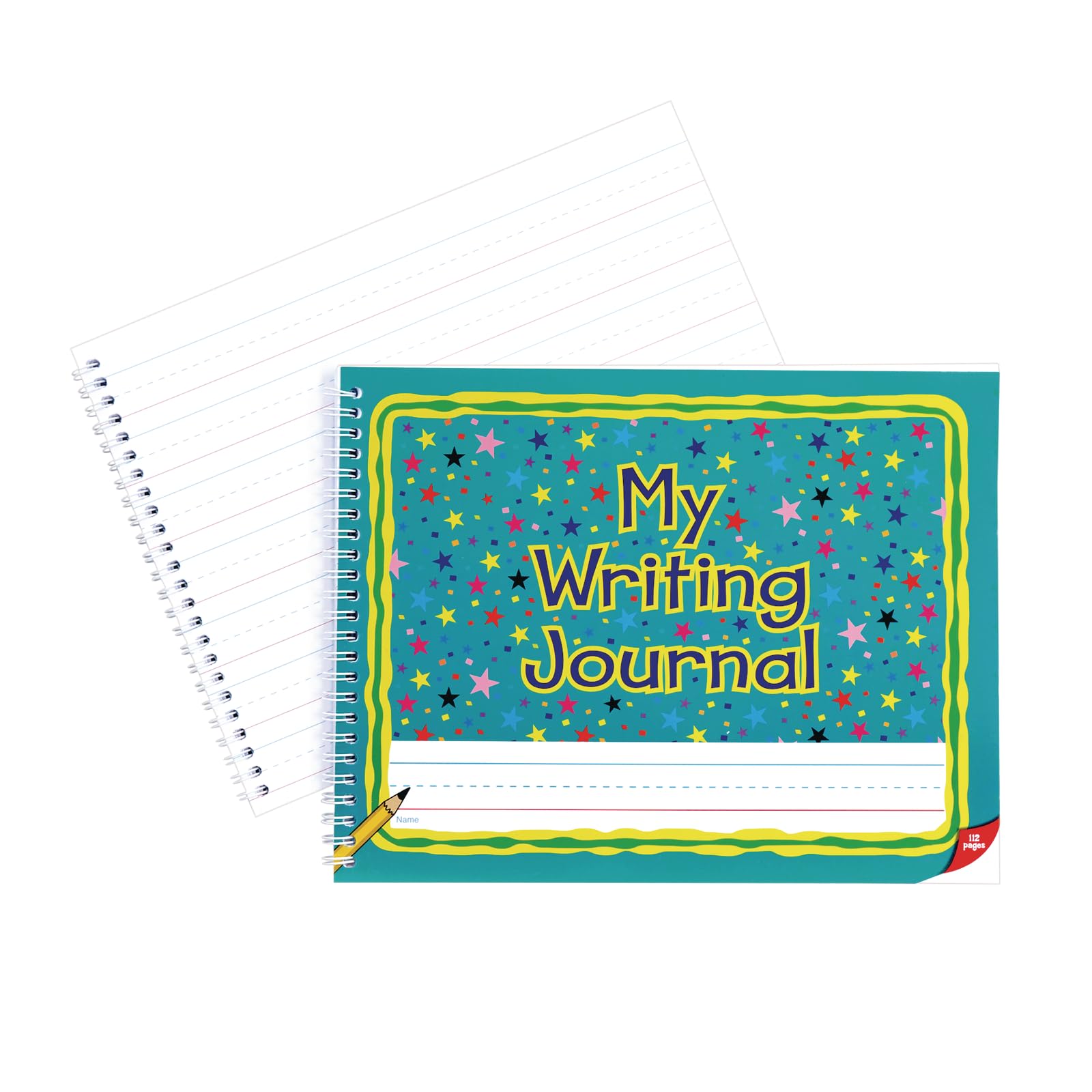 Really Good Stuff Deluxe Spiral Landscape Writing Journals (Teal Star Cover) - 112 Pages - Image 5
