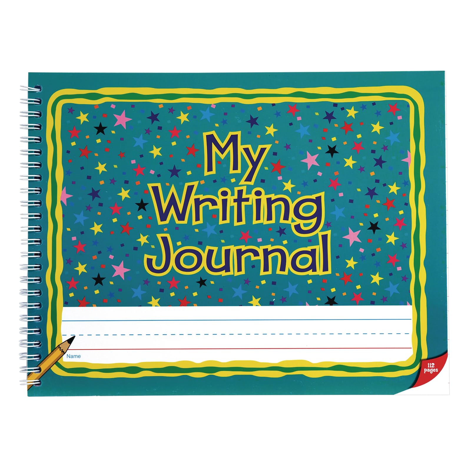 Really Good Stuff Deluxe Spiral Landscape Writing Journals (Teal Star Cover) - 112 Pages - Image 6
