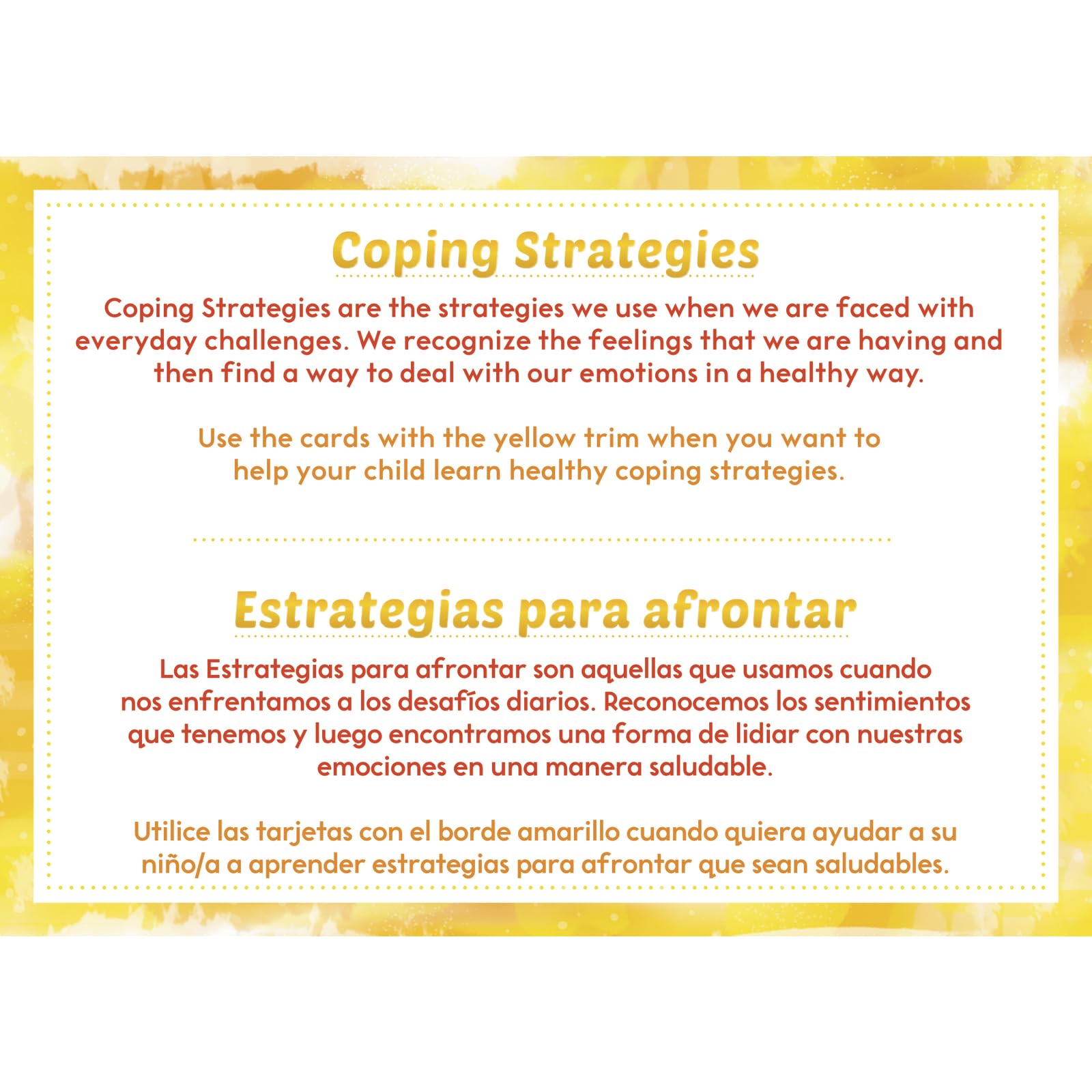 Really Good Stuff Dual Language SEL Conversation Cards For Home (Lenguaje Dual - Tarjetas de Conversación para el Hogar) - 18 Cards - Image 7