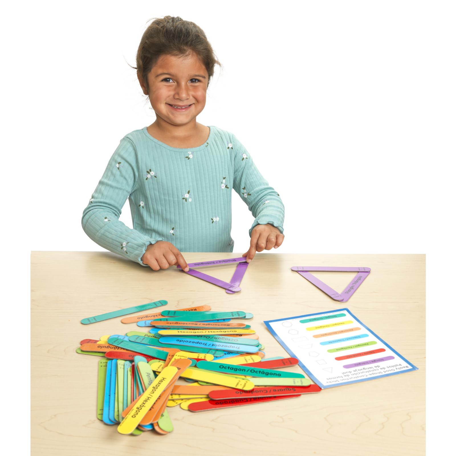 Really Good Stuff Dual Language Shape Construction Sticks: (Palos de Construcci?n de Forma - Lenguaje Dual)