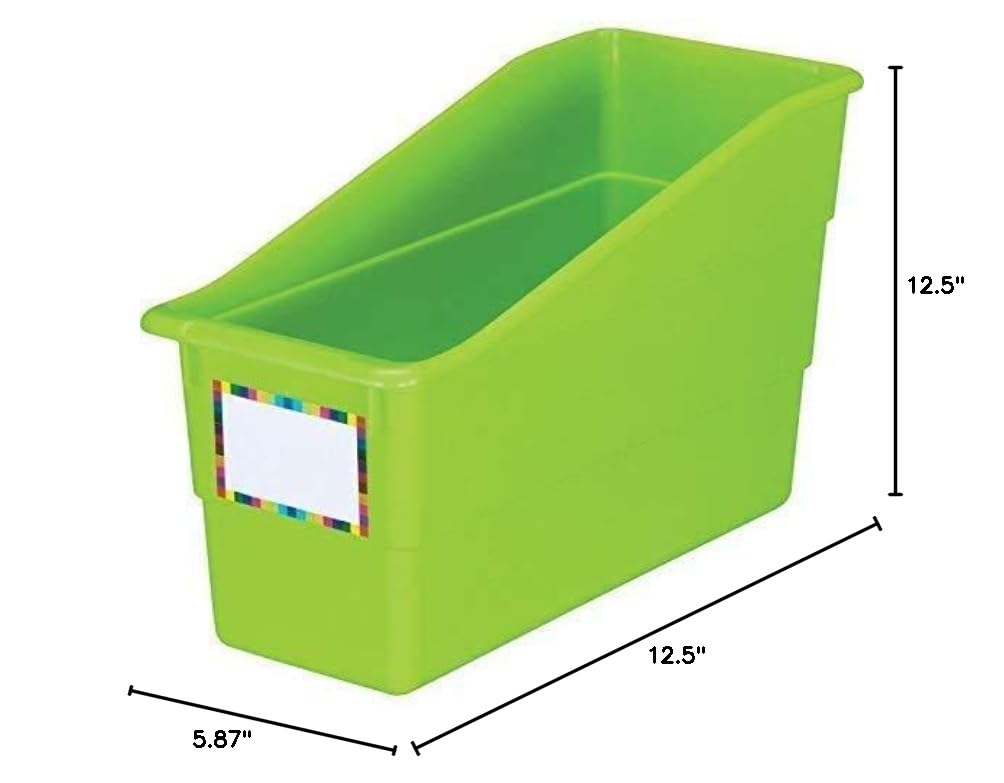 Really Good Stuff Durable Book and Binder Holder - 5pack, Bright Neon Colors, 5 ?? x 12 ?? x 7 ??, Classroom Organization, Storage Solution, Sturdy and Versatile - Image 12