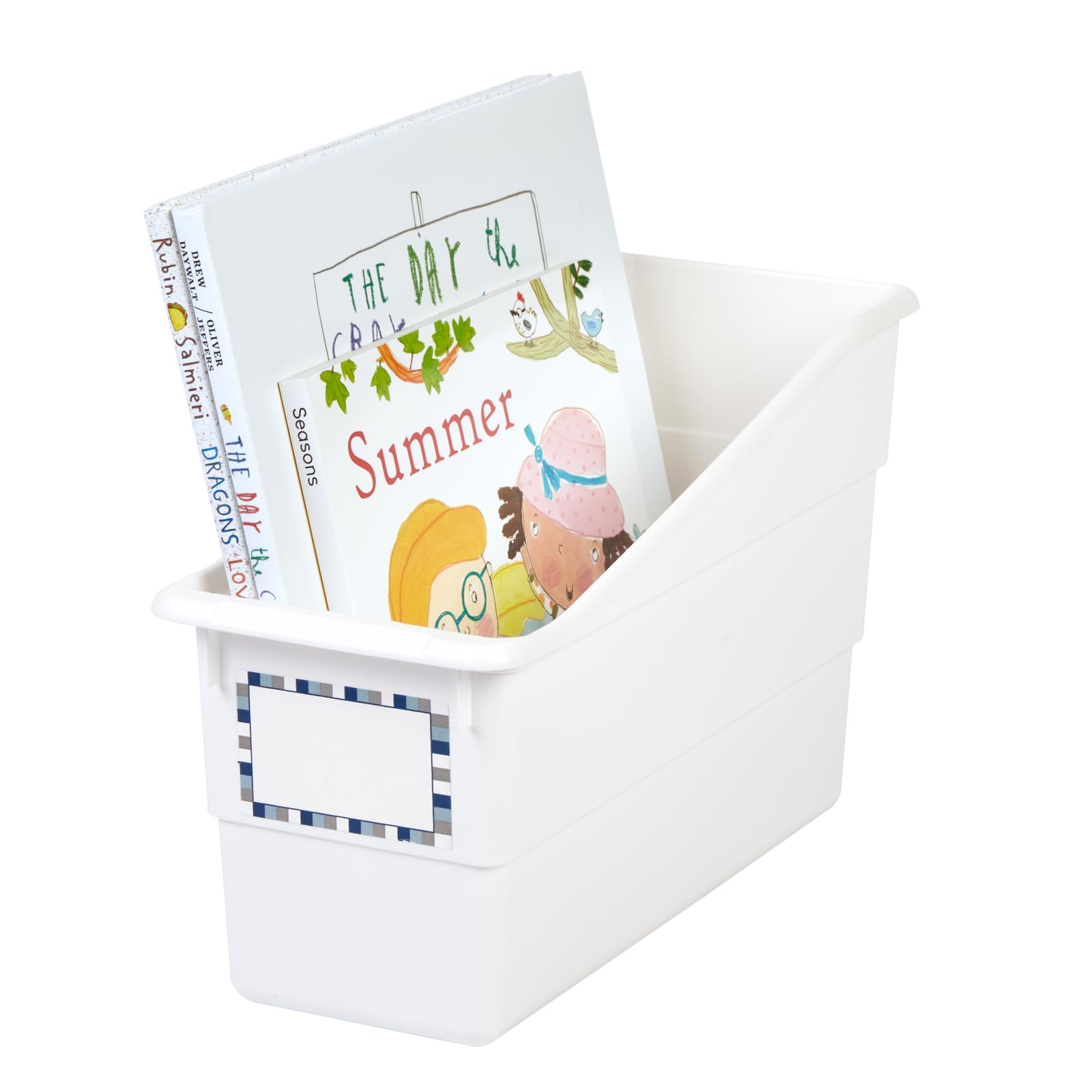 Really Good Stuff Durable Book and Binder Holder - 6pack, White Color, 5 ?" x 12 ?" x 7 ?", Classroom Organization, Storage Solution, Sturdy and Versatile - Image 3