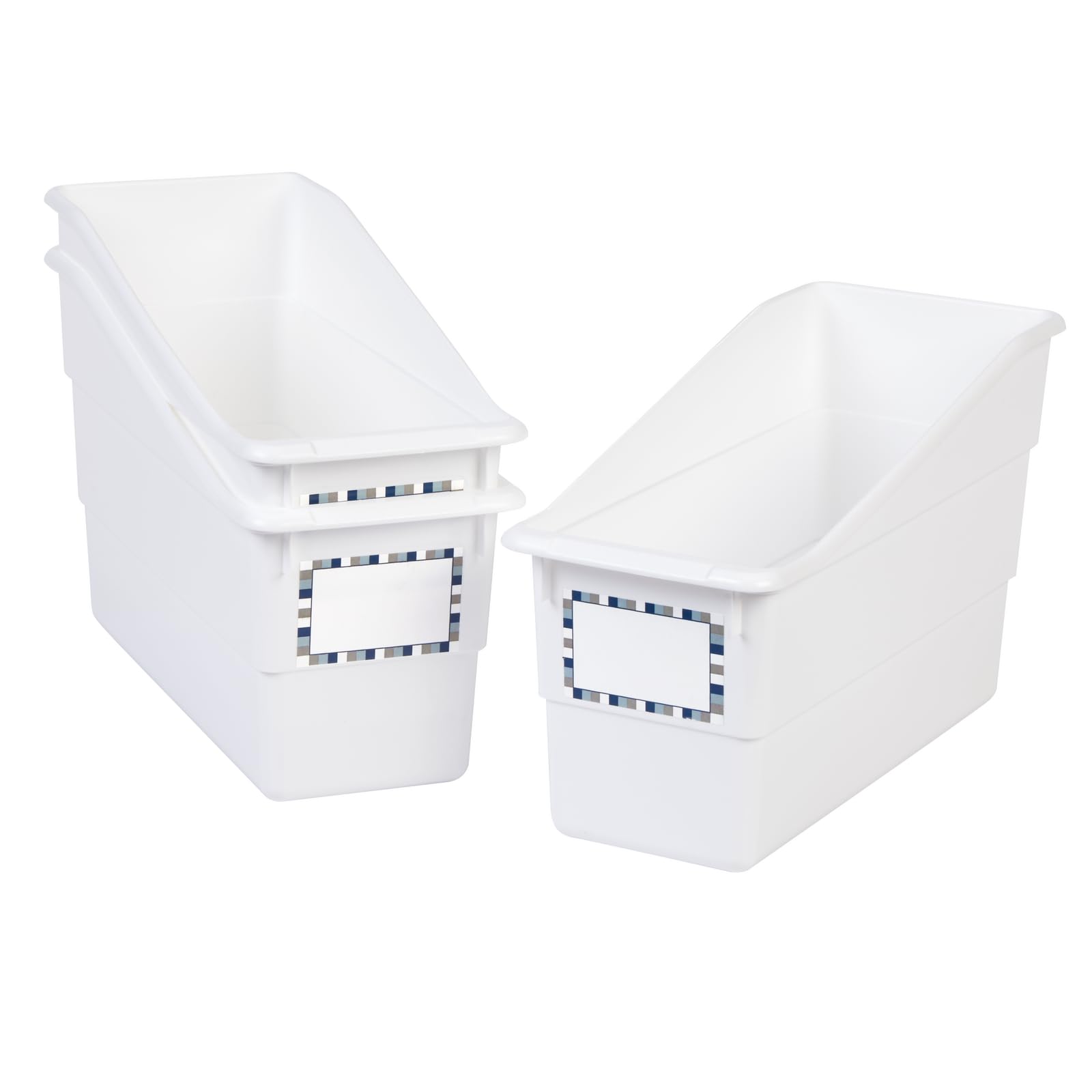 Really Good Stuff Durable Book and Binder Holder - 6pack, White Color, 5 ?" x 12 ?" x 7 ?", Classroom Organization, Storage Solution, Sturdy and Versatile - Image 4