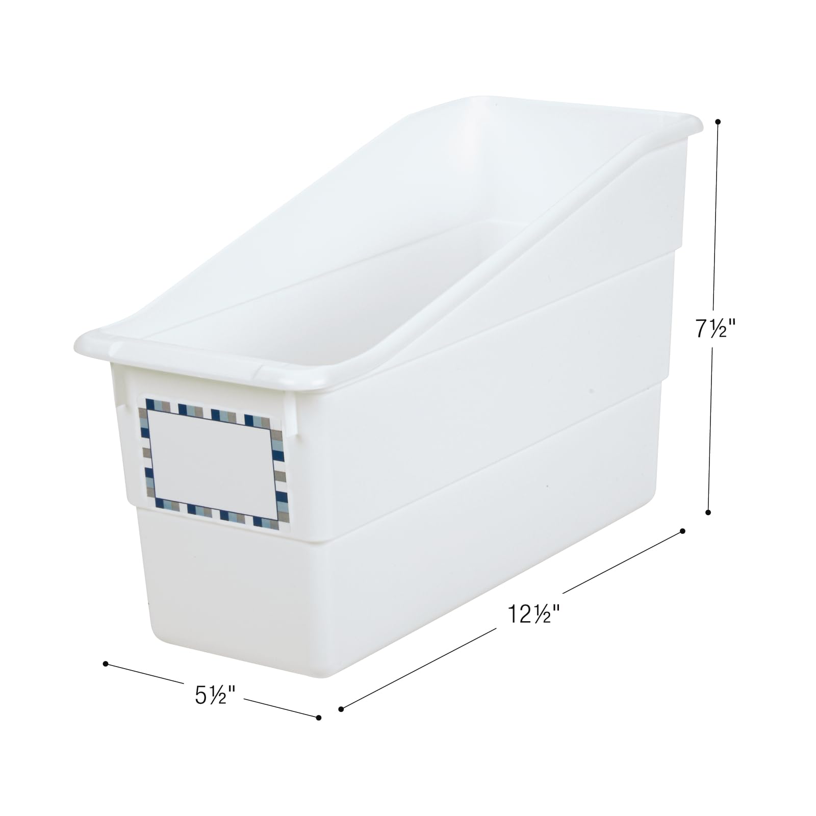 Really Good Stuff Durable Book and Binder Holder - 6pack, White Color, 5 ?" x 12 ?" x 7 ?", Classroom Organization, Storage Solution, Sturdy and Versatile - Image 8