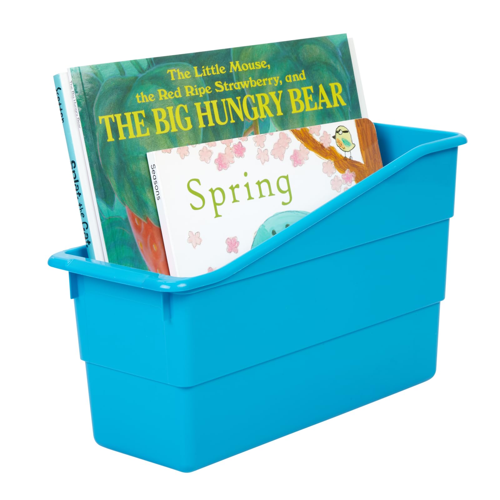 Really Good Stuff Durable Book and Binder Holders - 12 Pack, Blue Neon, 5.5" x 12.5" x 7.5", Classroom Organization, Storage Solution, Sturdy and Versatile - Image 3