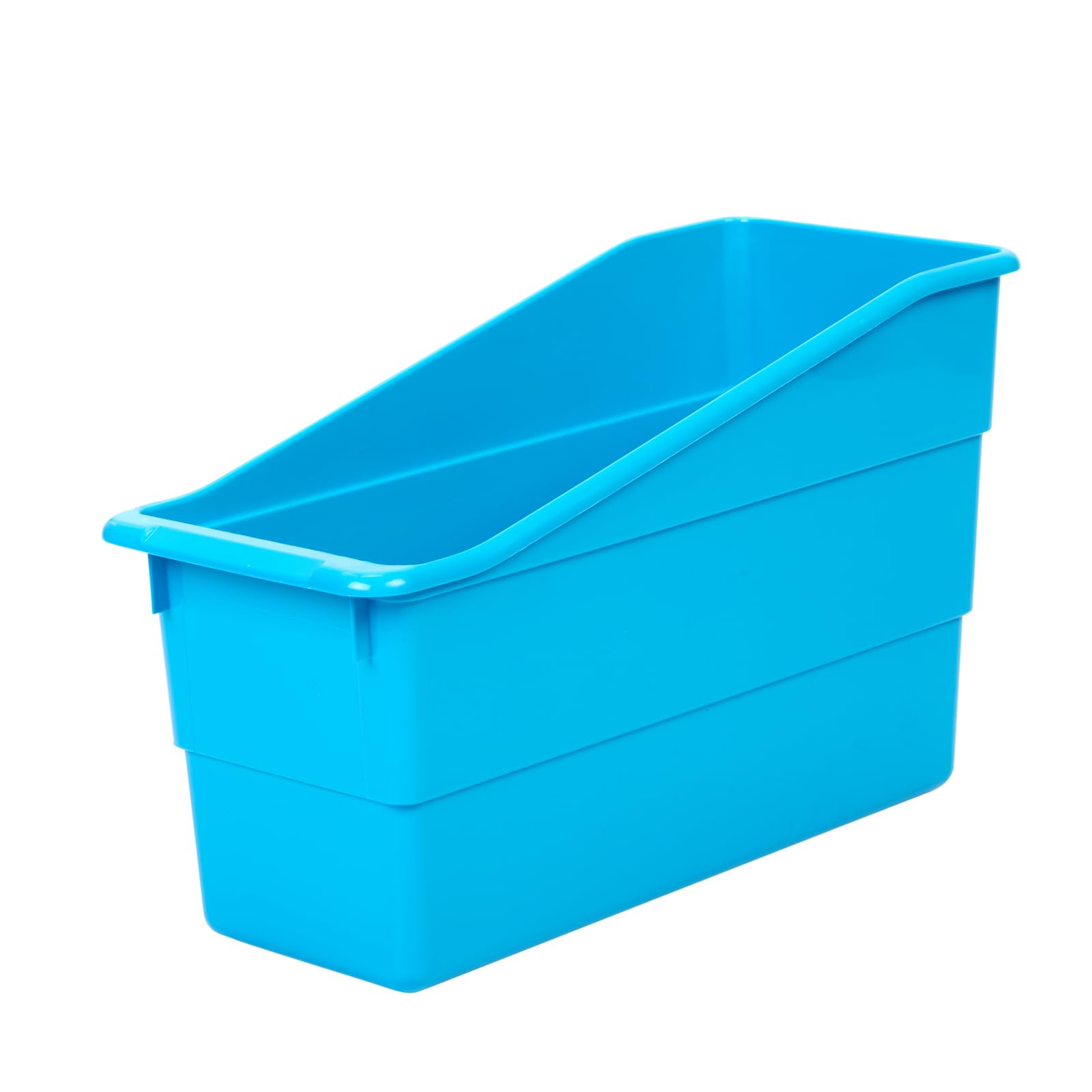 Really Good Stuff Durable Book and Binder Holders - 12 Pack, Blue Neon, 5.5" x 12.5" x 7.5", Classroom Organization, Storage Solution, Sturdy and Versatile - Image 5
