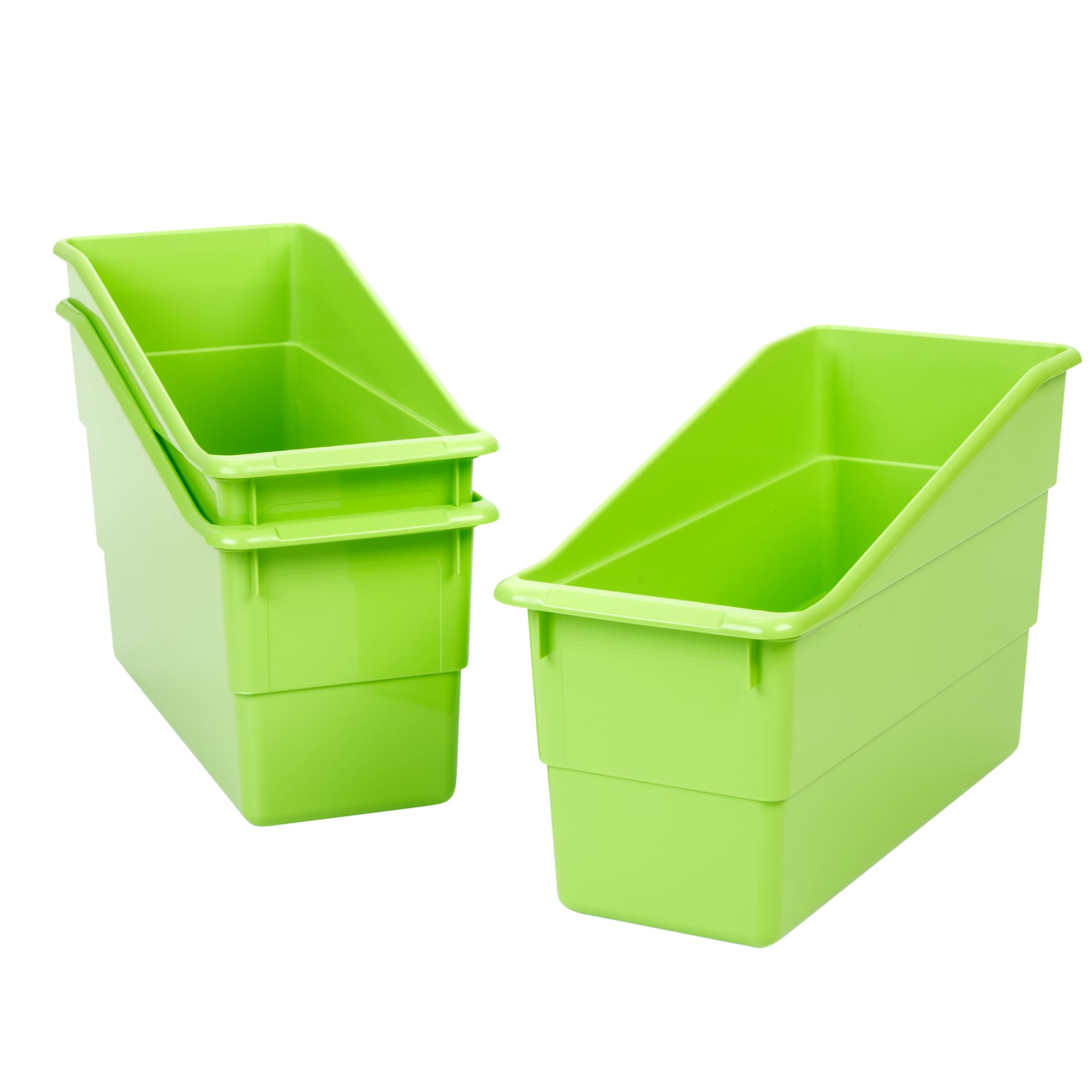 Really Good Stuff Durable Book and Binder Holders - 12 Pack, Green Neon, 5 ?" x 12 ?" x 7 ?", Classroom Organization, Storage Solution, Sturdy and Versatile - Image 5