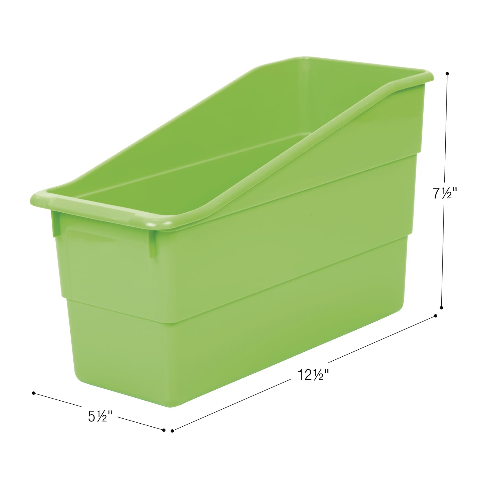 Really Good Stuff Durable Book and Binder Holders - 12 Pack, Green Neon, 5 ?" x 12 ?" x 7 ?", Classroom Organization, Storage Solution, Sturdy and Versatile - Image 6