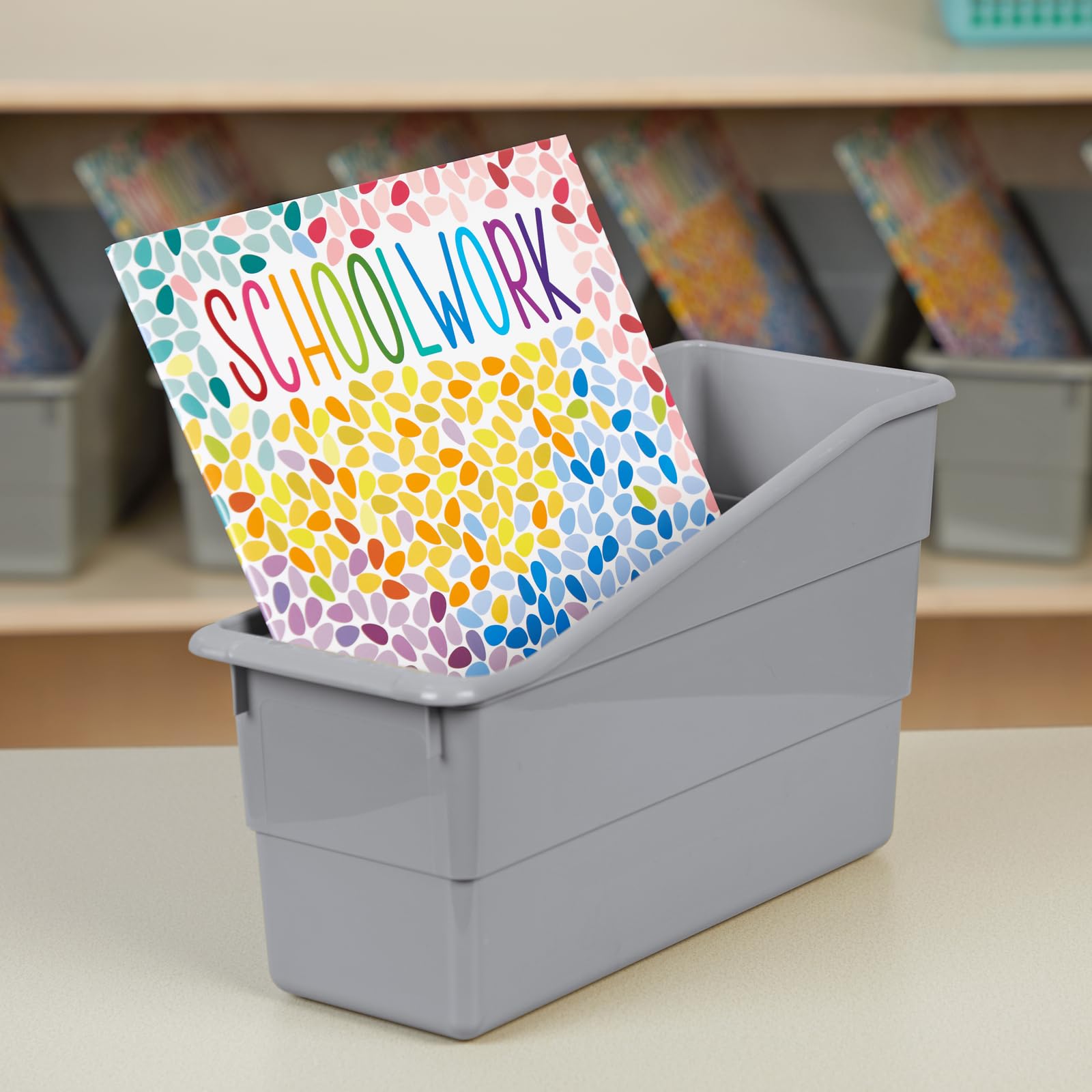 Really Good Stuff Durable Book and Binder Holders 12 Pack - Ideal for Narrow or Vertical Storage Needs - Book, Magazine, File Folder, and Binder Holders - Classroom Organization Made Easy - Image 7