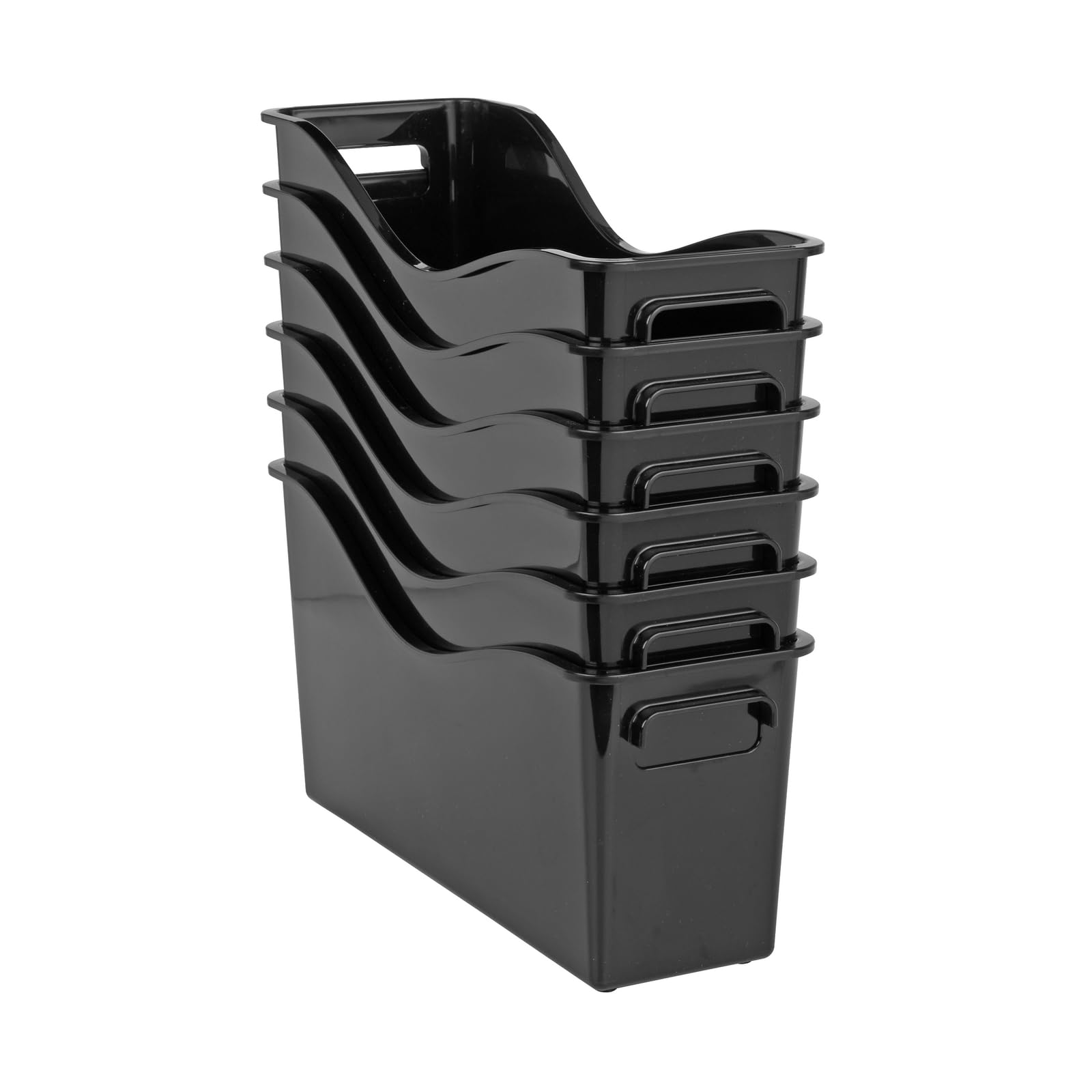 Really Good Stuff Easy Carry Book and Binder Holder - Set of 6 - Black - Image 3
