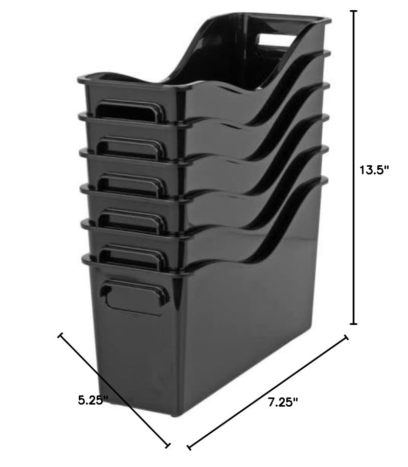Really Good Stuff Easy Carry Book and Binder Holder - Set of 6 - Black - Image 7