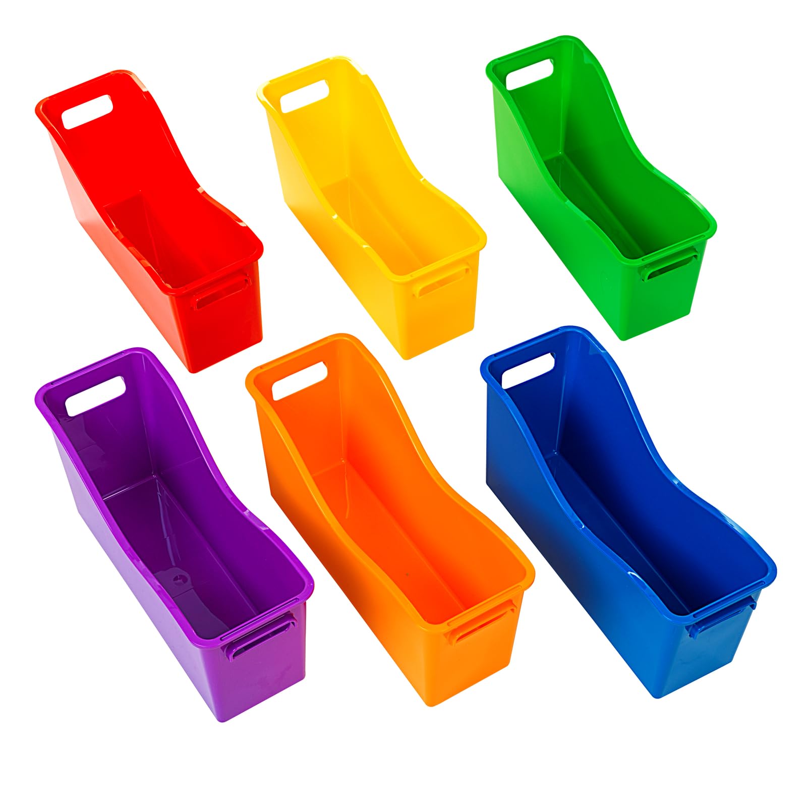 Really Good Stuff Easy Carry Book and Binder Holders - Set of 6-6 Group Colors