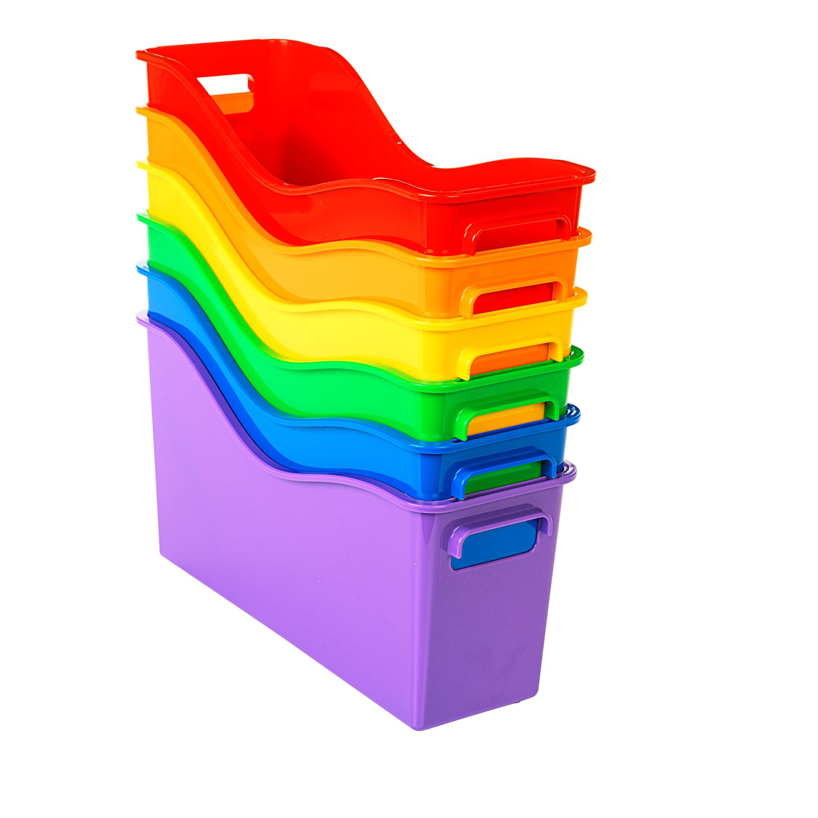 Really Good Stuff Easy Carry Book and Binder Holders - Set of 6-6 Group Colors - Image 8