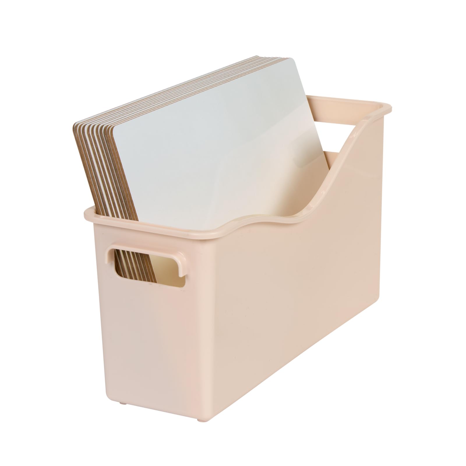 Really Good Stuff Easy Carry Storage Bins - Set of 6 Boho Colors - Durable Plastic File Folder Organizer, Magazine File Holder, Book & Binder Holder for Desk - Image 7