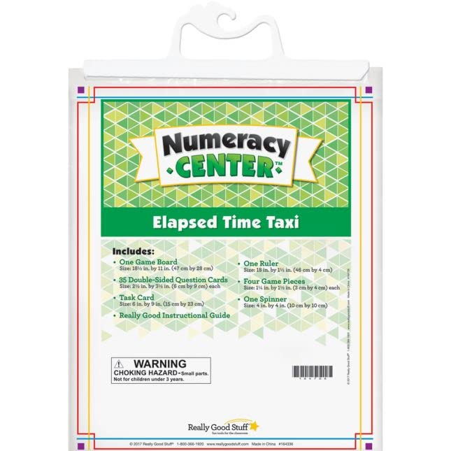 Really Good Stuff Elapsed Time Taxi Numeracy Center with Storage Bag - Grab and Go Learning Pack - Children Master Elapsed-Time Questions - Grades 3-5 - Image 6