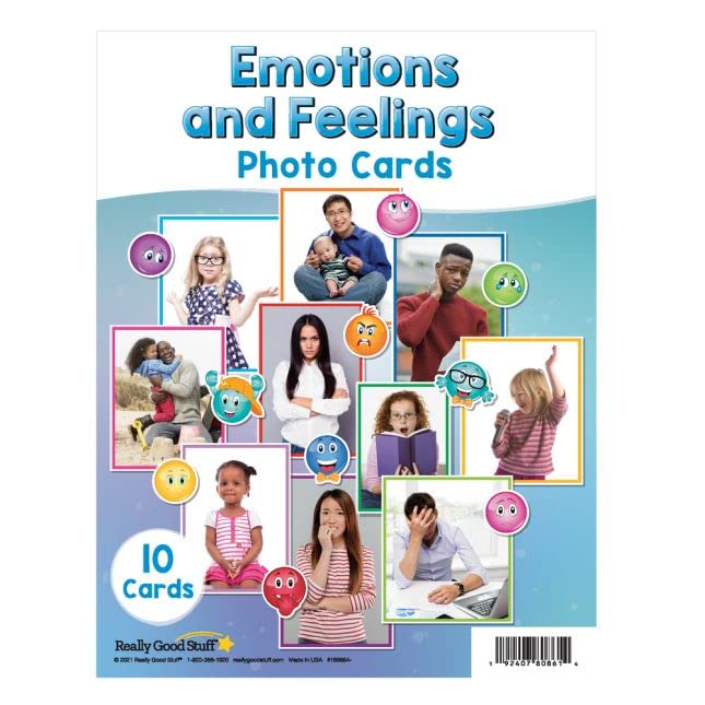 Really Good Stuff Emotions and Feelings Photo Cards-Set of 10 - Help Kids Identify Feelings, Discuss Emotions, and Develop Social Skills - Image 8