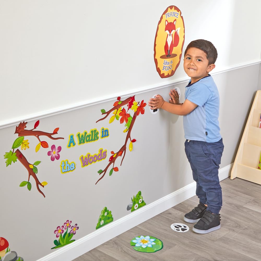 Really Good Stuff EZ Stick A Walk in The Woods Sensory Path – 147 Pieces for Walls or Floors - SEL for Children – Social Emotional Learning - Image 3