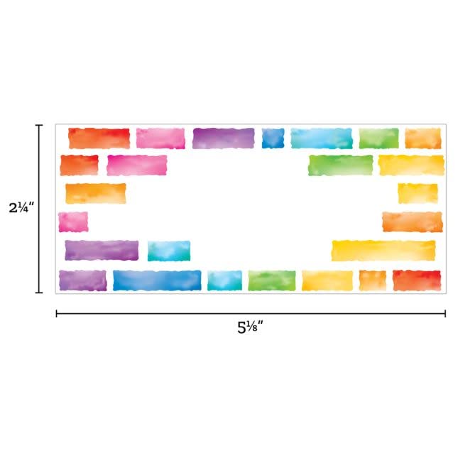 Really Good Stuff EZ Stick Nameplates Rainbow Building Blocks - 24 nameplates - Image 3