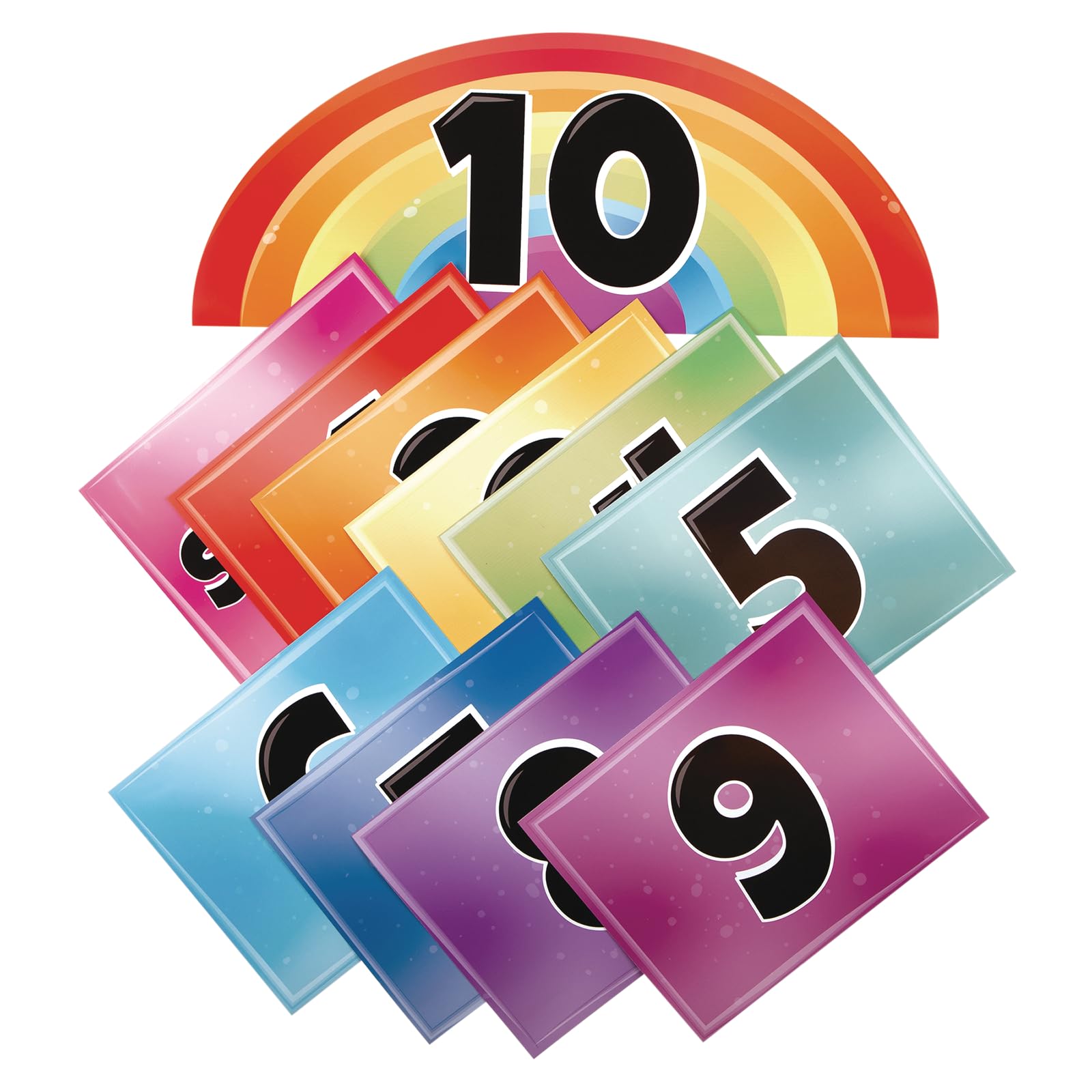 Really Good Stuff EZ Stick Numbered Hopscotch for Hallways and Classroom - Set of 11 - Rainbow Themed Floor Decals for Kids - Image 4