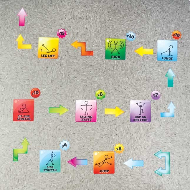 Really Good Stuff EZ Stick Sensory Path for Classroom and Hallways - Reusable Set of 98 Decals - Engage and Energize Students - Image 8