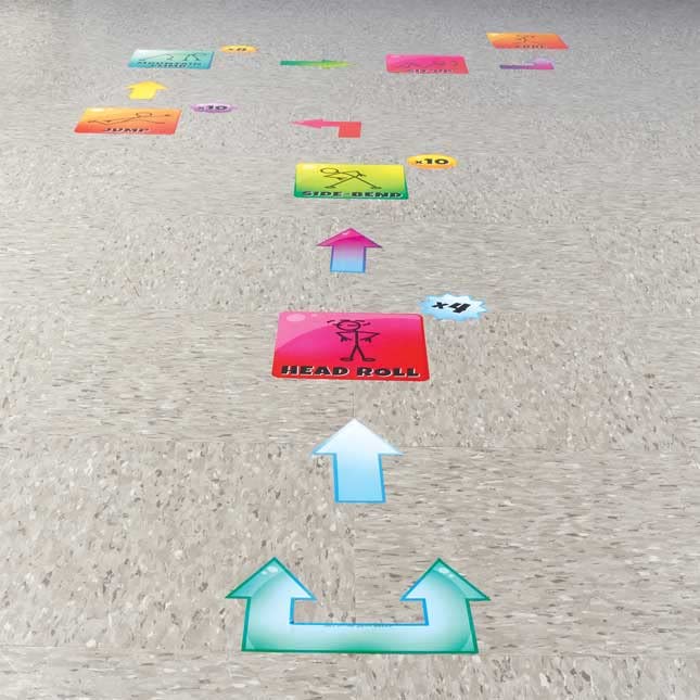 Really Good Stuff EZ Stick Sensory Path for Classroom and Hallways - Reusable Set of 98 Decals - Engage and Energize Students - Image 9